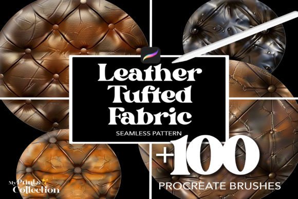 100 Procreate Leather Tufted Brushes for Texture