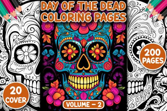 200 Day of the Dead Coloring Pages: A Digital Bundle for Creative Expression