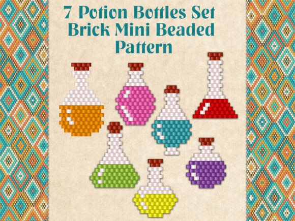 7 Potion Bottles Set: A Digital Beading Resource for Creatives