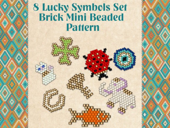 8 Lucky Symbols Set: Elevating Beadwork with Digital Precision and Timeless Meaning