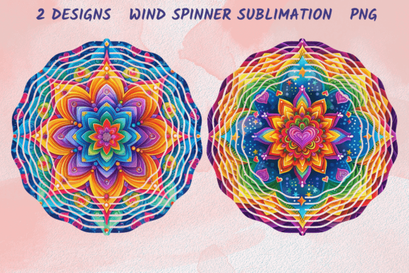 Colorful Mandala Wind Spinner