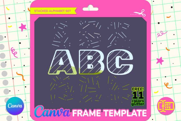 Confetti Pattern Stacked Alphabet Canva: A Creative Design Solution