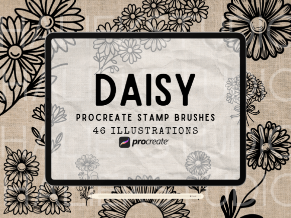 Daisy Procreate Stamp Brush Set for Creators