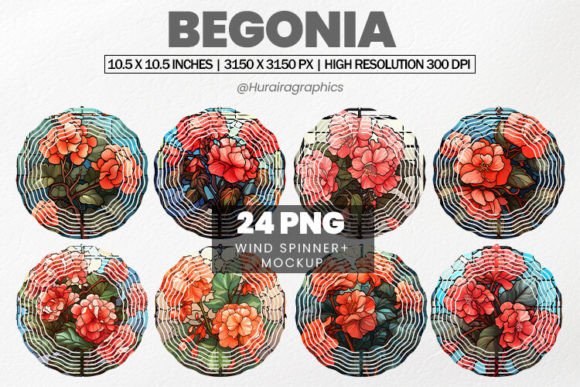 Elevating Outdoor Artistry and Custom Branding with the Begonia Wind Spinner Sublimation Bundle