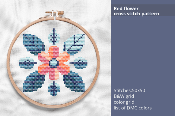 Red Flower Cross Stitch Pattern: A Modern Approach to Handcrafted Decor