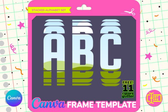 Unleash Creativity with the Reflex Stacked Alphabet Canva Frame