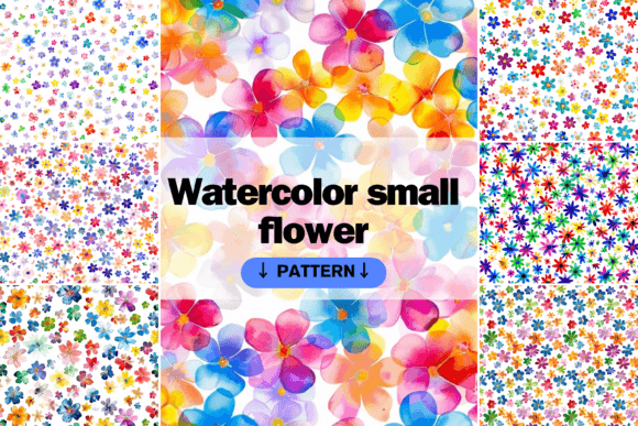 Watercolor Small Flower Pattern for Elegant Designs